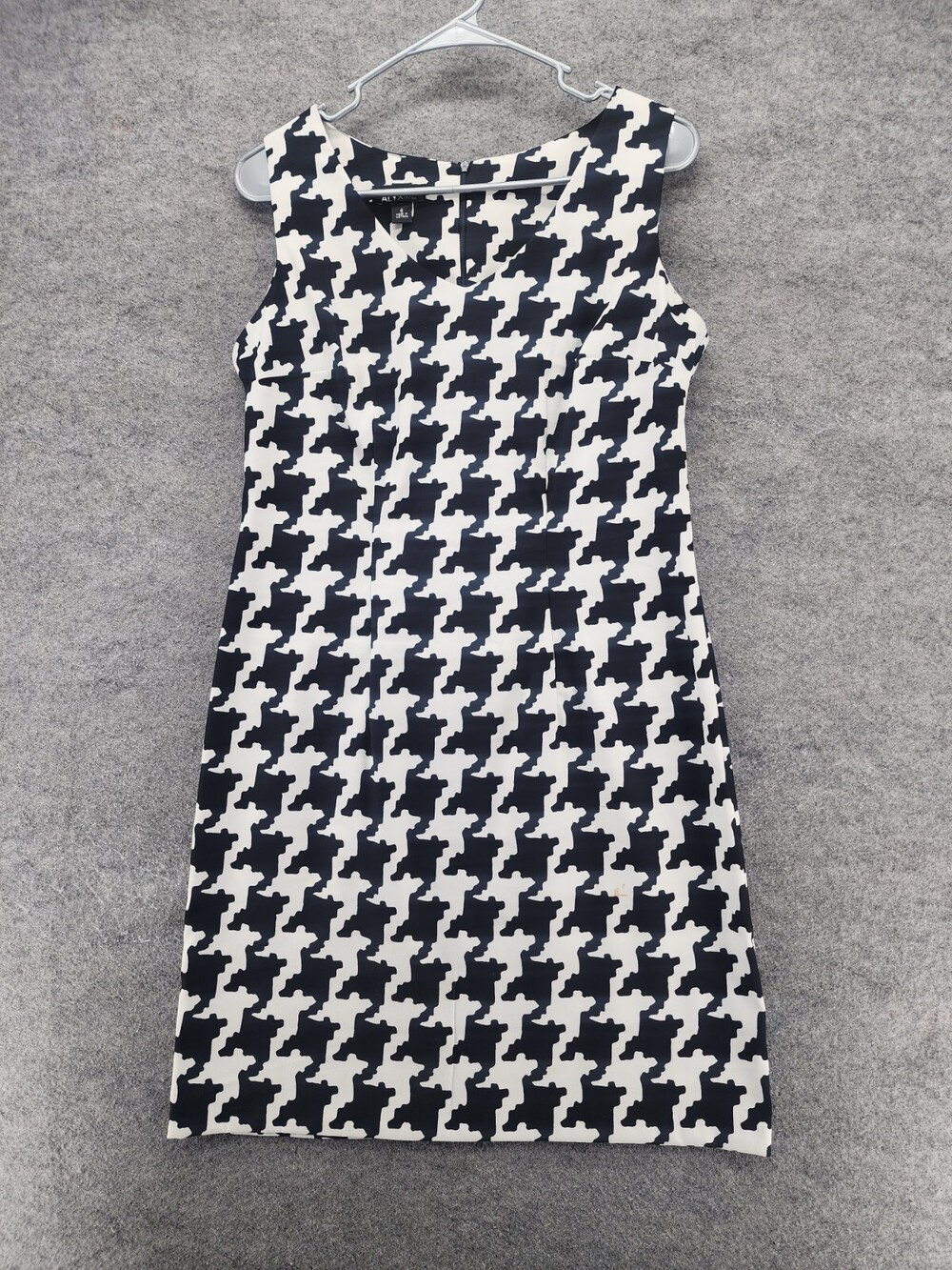 Alyx Dress Womens 6 Sleeveless Black White Houndstooth